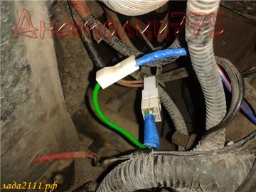 подключение провода к массе вентилятора двигателя