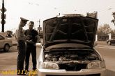 проверка технического состояния автомобиля инспектором ДПС